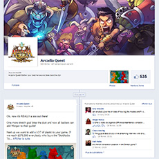 Arcadia Quest Facebook fan page